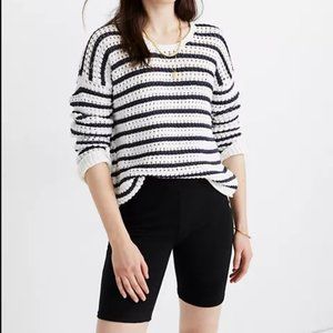 Madewell Ottoman Jacquard Biker Shorts Black - sz XXS
